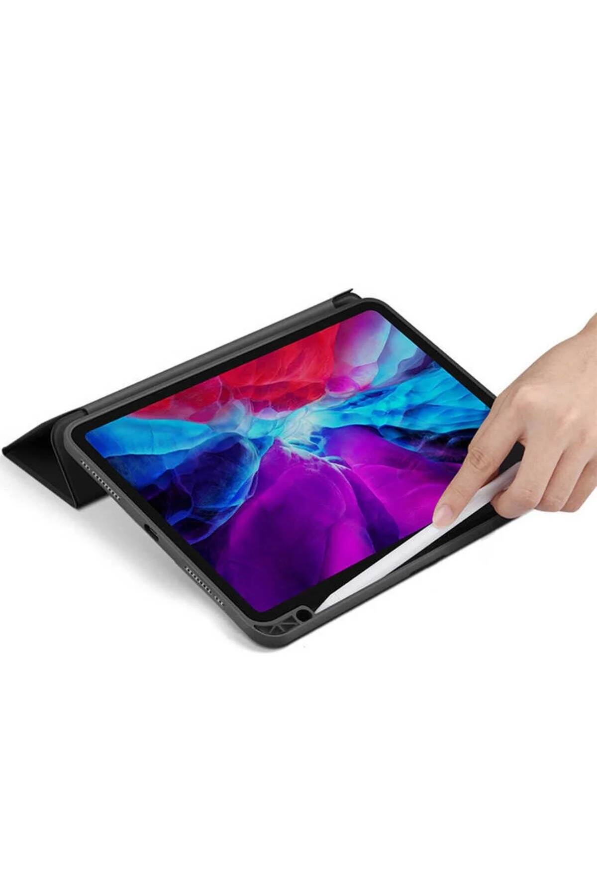 کاور تبلت قاب پایه پشتی شفاف ZORE NORT 12.9 نسل چهارم APPLE IPAD PRO noktaks