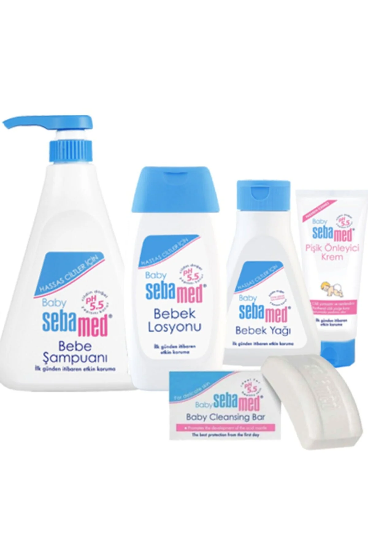 ست مراقبت کودک پسرانه و دخترانه بچگانه از 5 قطعه مجموعه Sebamed