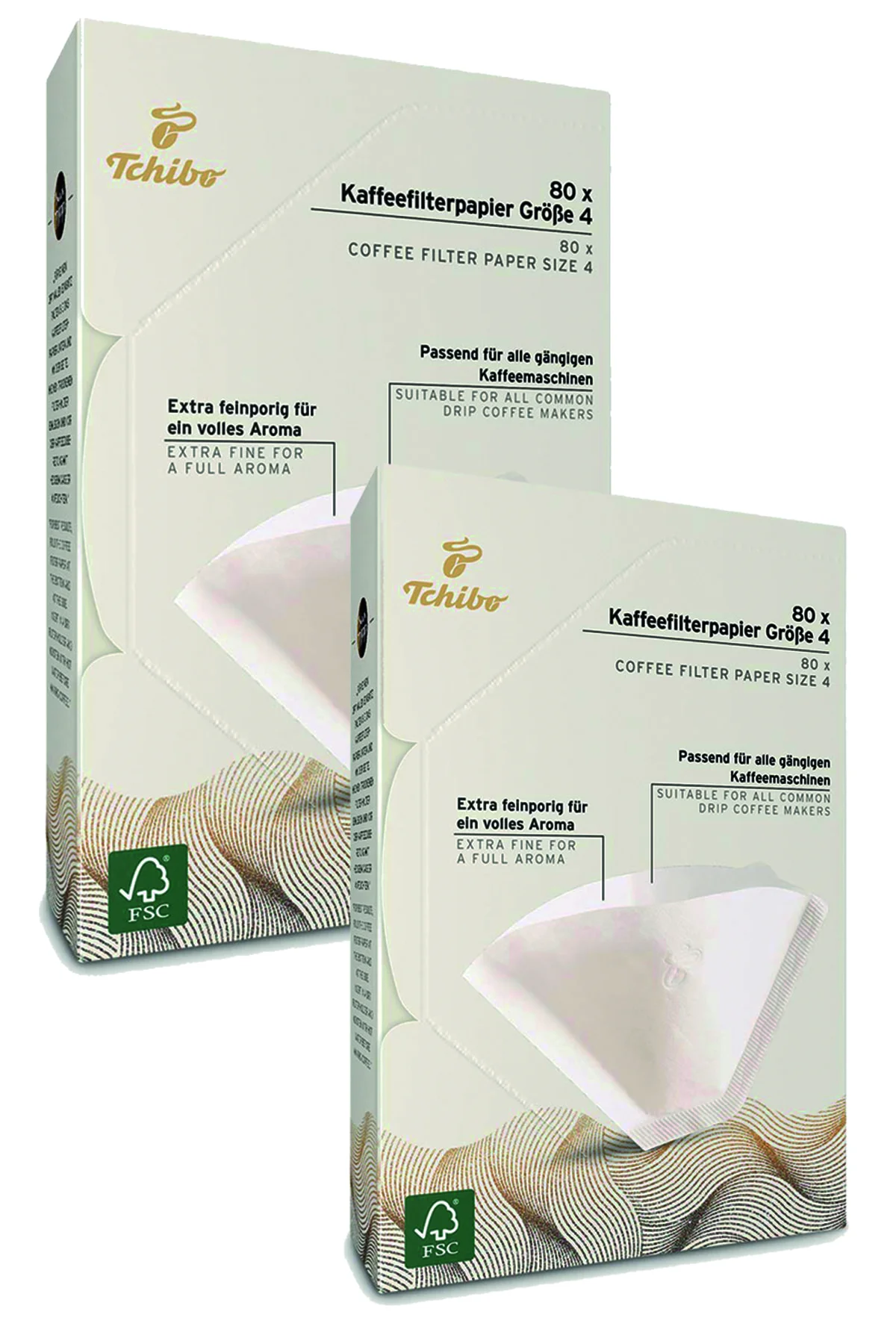 فیلتر قهوه کاغذ شماره 4 80 عدد X2 PIECES تیچیبـو Tchibo