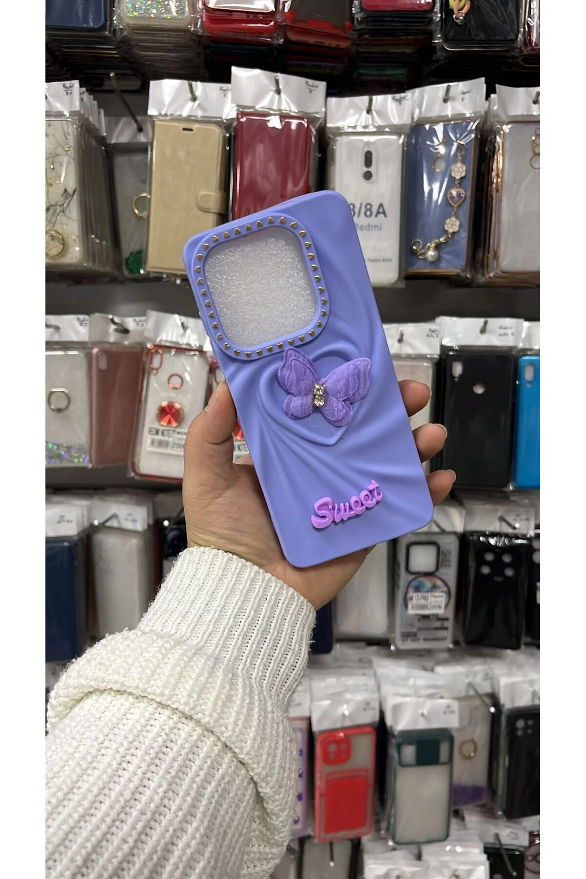 کاور و قاب کیف سیلیکونی پروانه ای سه بعدی INFINIX SMART 8 TECNOTREND
