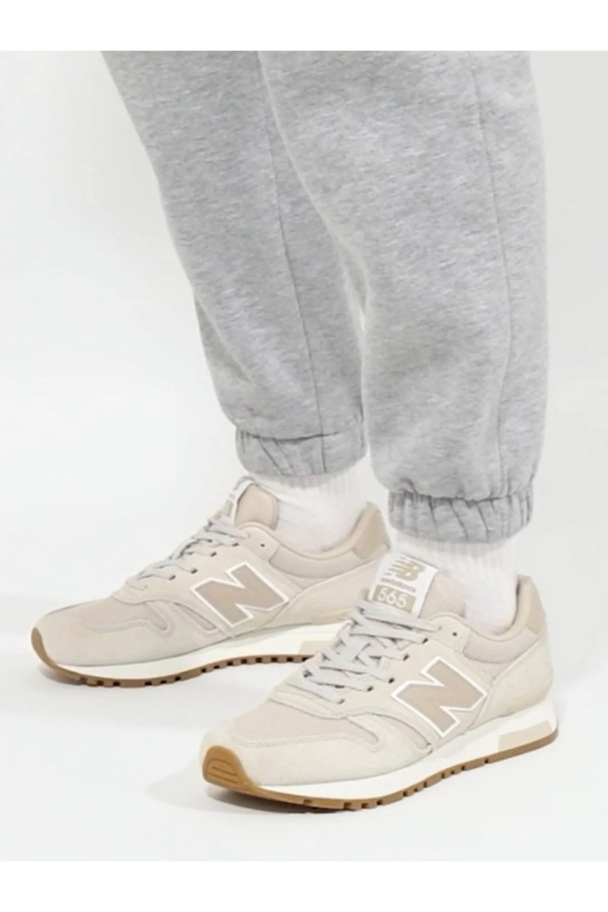 اسنیکر کفش اسپرت زنانه کتانی WL565BVG بژ نیوبالانس New Balance
