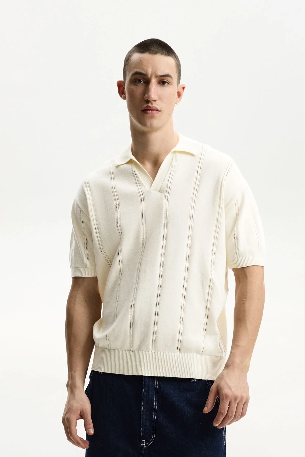 تی شرت یقه پولو برشکا اورجینال Bershka