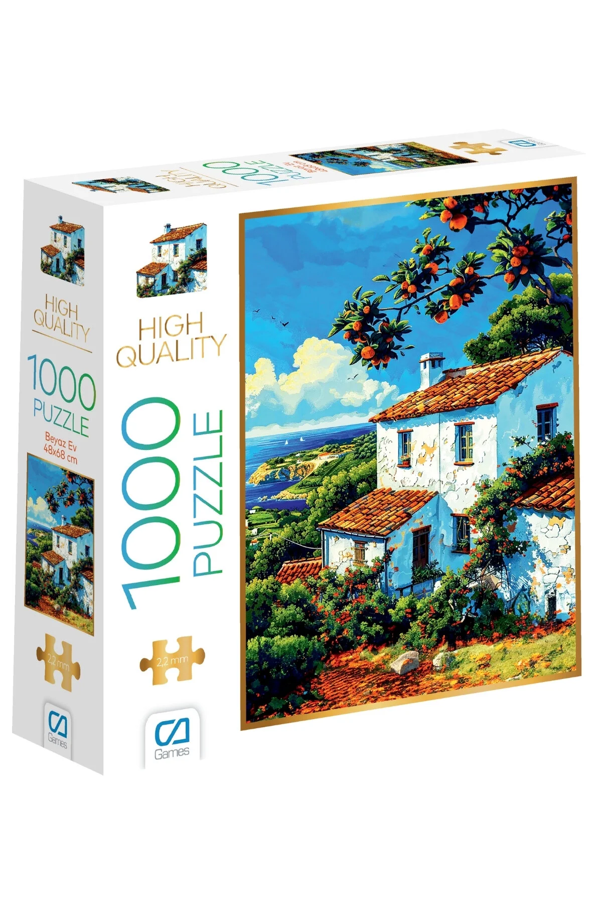 پازل WHITE HOUSE 1000 PIECES 2.2MM ضخامت 48X68CM سری اره منبت کاری مویی سرگرمی حرفه ای از ترکیه CA Games