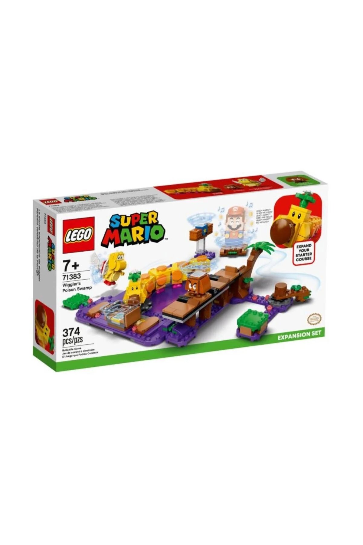 لگو SUPER MARIO WIGGLER'S POISONIC SWAMP مجموعه ماجراجویی اضافی 71383 اورجینال LEGO