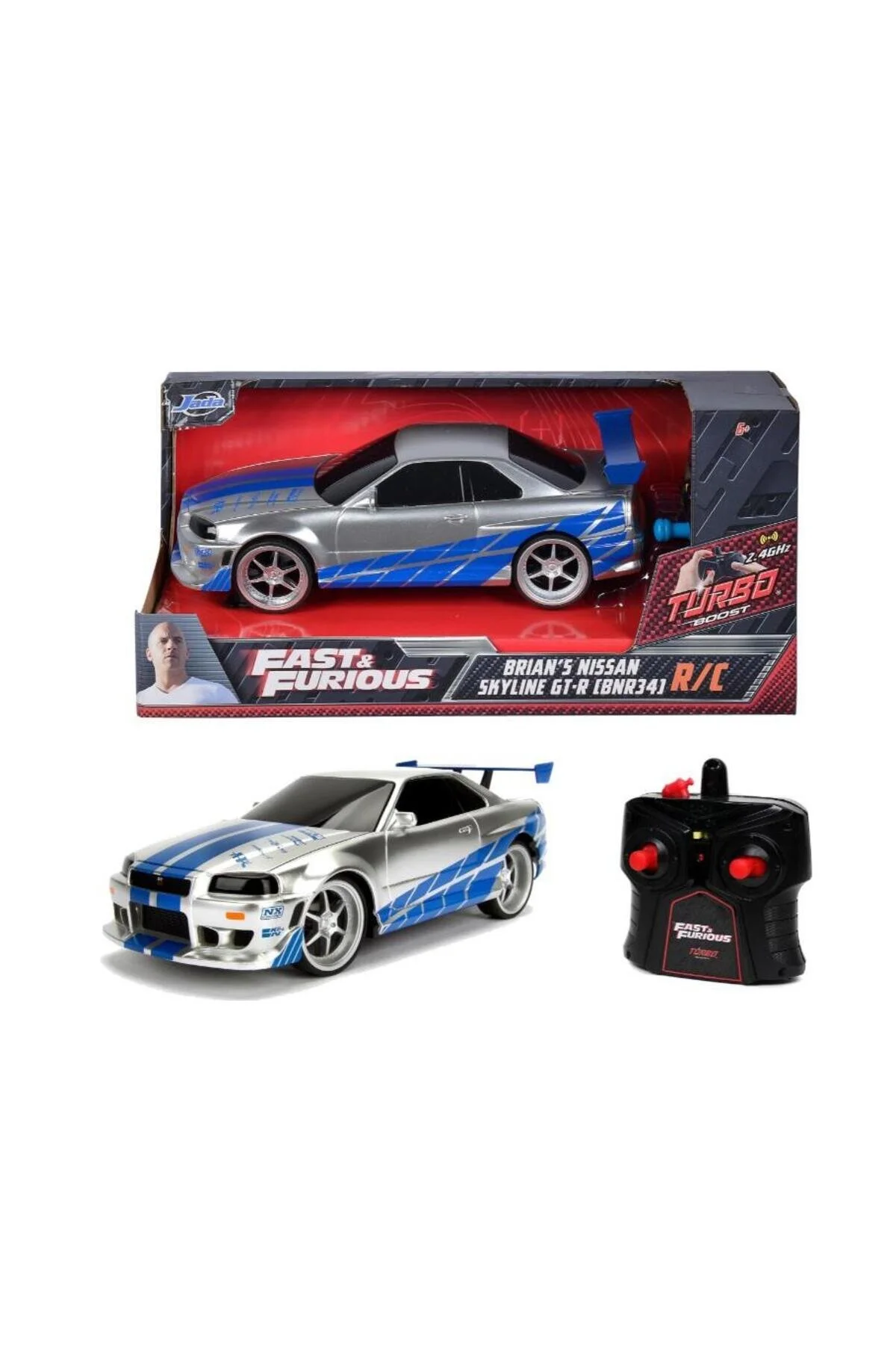 مدل خودرو FAST AND FURIOUS &amp; RC NISSAN SKYLINE GTR 1:24 203018 اورجینال Genel Markalar