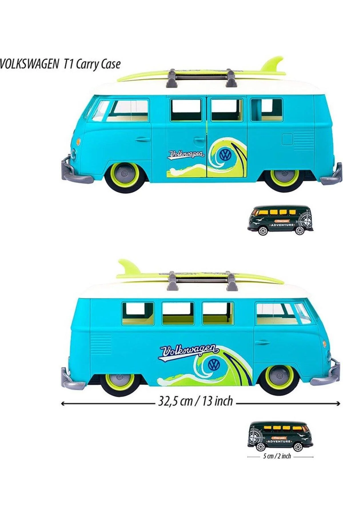 ماشین اسباب بازی MAJORETTE THE ORIGINALS VOLKSWAGEN T1 CART CASE LIGHT CARAVAN 212055010 Simba