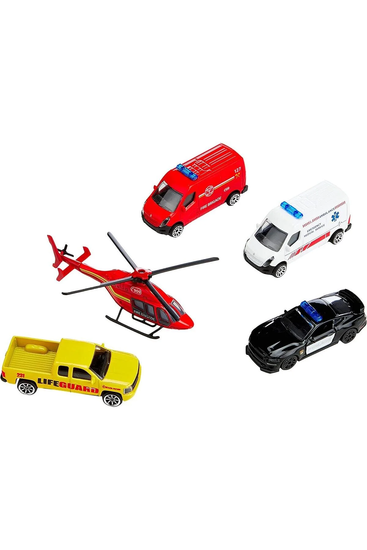 ماشین اسباب بازی CREATIX RECOVERY TASK STATION 5 METAL DIE CAST مجموعه با وسیله نقلیه 212050019 Majorette