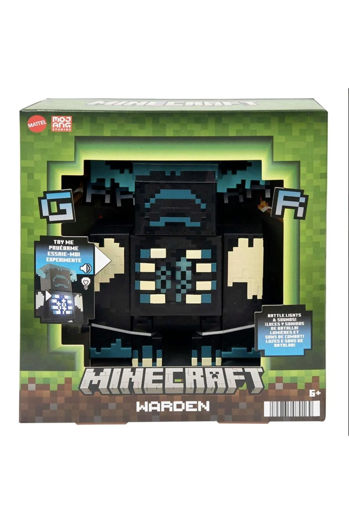 اسباب بازی های فیگور دیگر MINECRAFT WARDEN FIGURE HHK89 اورجینال Mattel