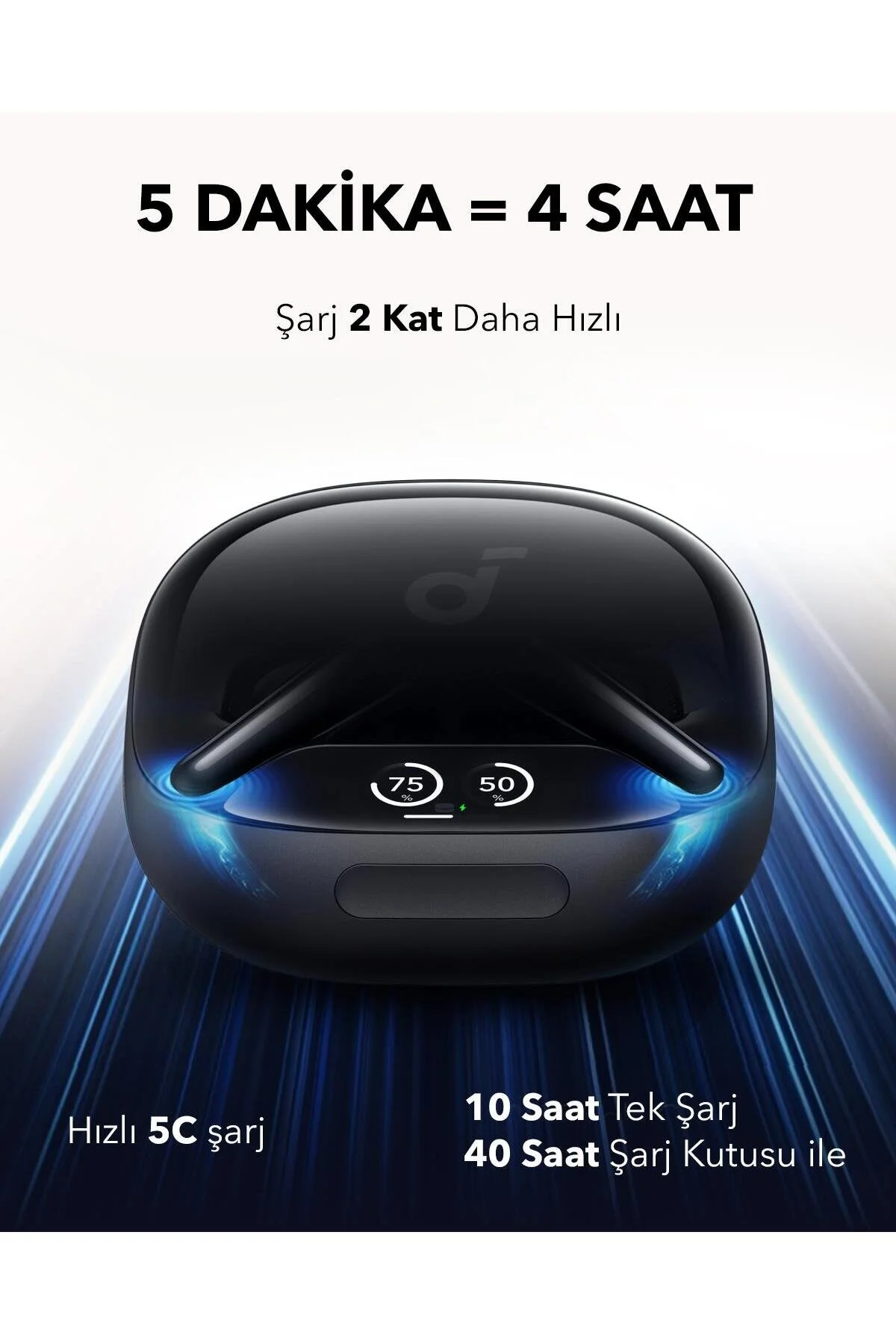هدفون بلوتوث TWS داخل گوش SOUNDCORE LIBERTY 4 PRO ACTIVE ONDER PREVENTIVE هدست بی سیم IPX5 BRIGHT BLACK A3954 Anker