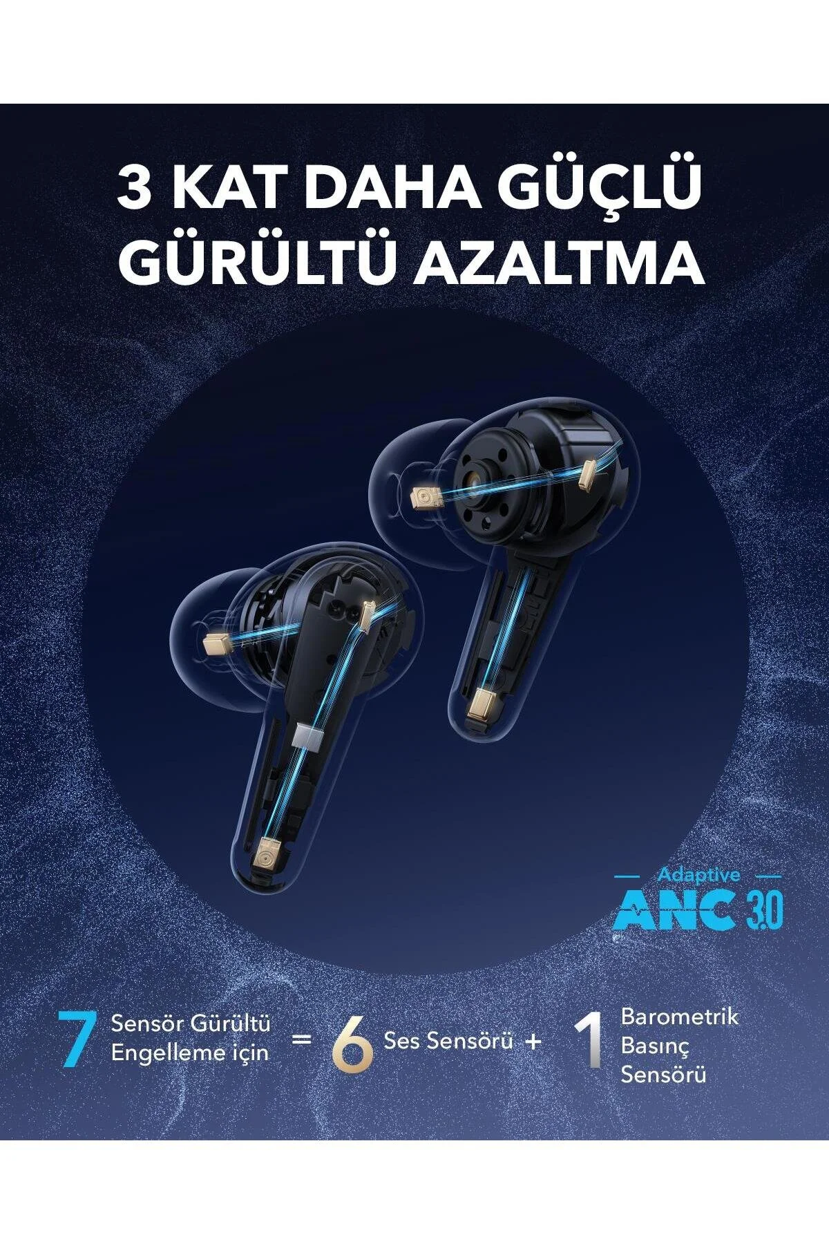 هدفون بلوتوث TWS داخل گوش SOUNDCORE LIBERTY 4 PRO ACTIVE ONDER PREVENTIVE هدست بی سیم IPX5 BRIGHT BLACK A3954 Anker