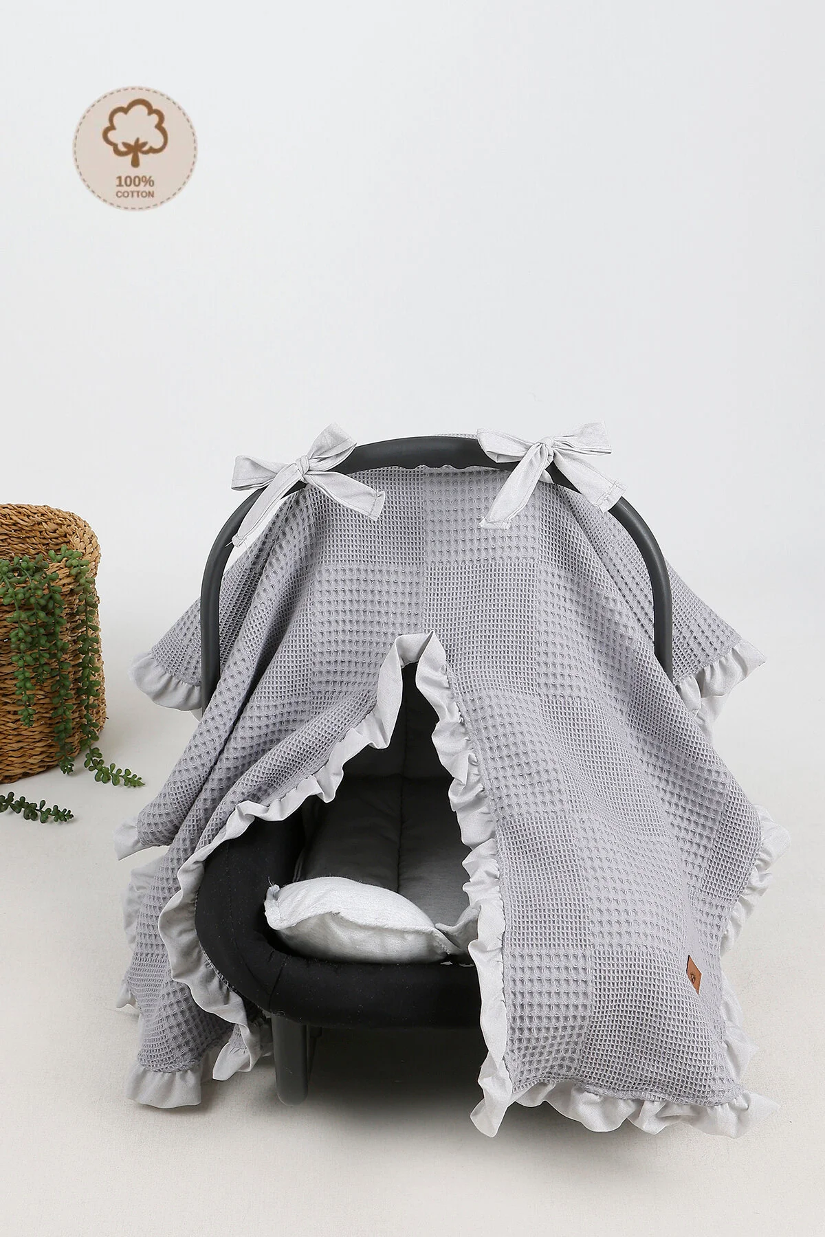 لوازم جانبی صندلی خودرو پسرانه و دخترانه بچگانه RUFFLE 2 PIKE BABY COVER CUSHION پشتیبانی شده JUNİPERUS