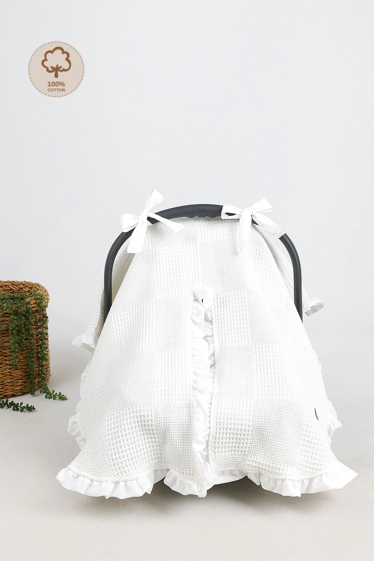 لوازم جانبی صندلی خودرو پسرانه و دخترانه بچگانه RUFFLE 2 PIKE BABY COVER CUSHION پشتیبانی شده JUNİPERUS