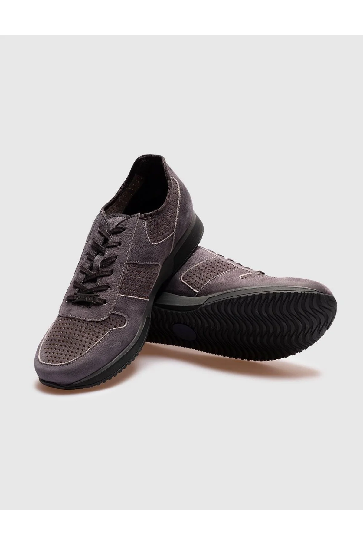 کفش مردانه روزانه Lackik Gray چرمی واقعی کابانی Cabani