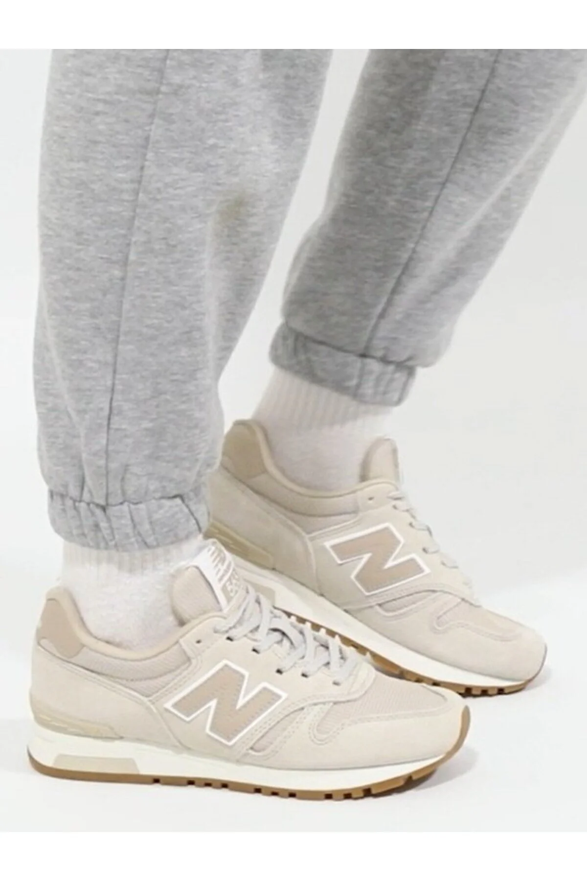 اسنیکر کفش اسپرت زنانه کتانی WL565BVG بژ نیوبالانس New Balance