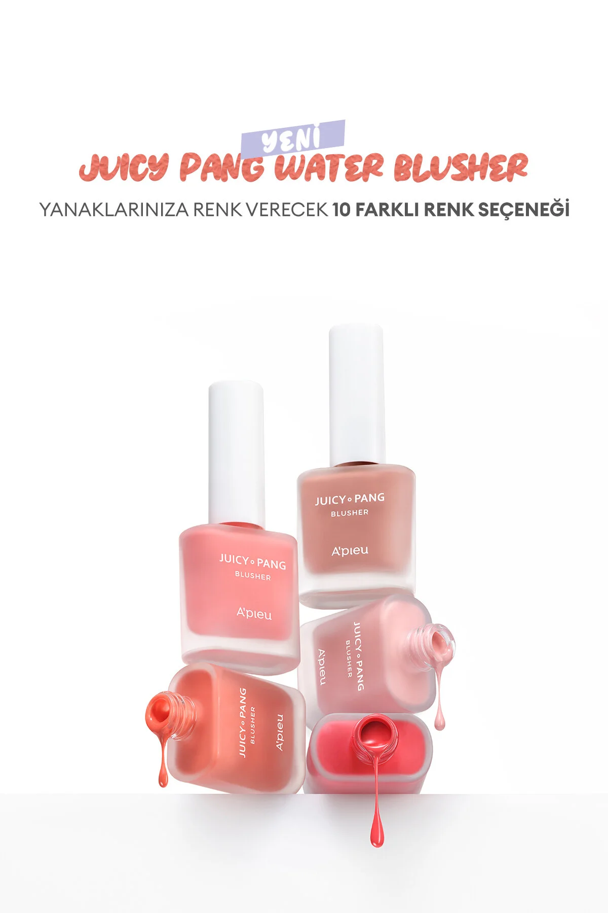 رژگونه مایع مرطوب کننده طبیعی Juicy Pang رنگ Water Blusherشماره OR01 میشا Missha