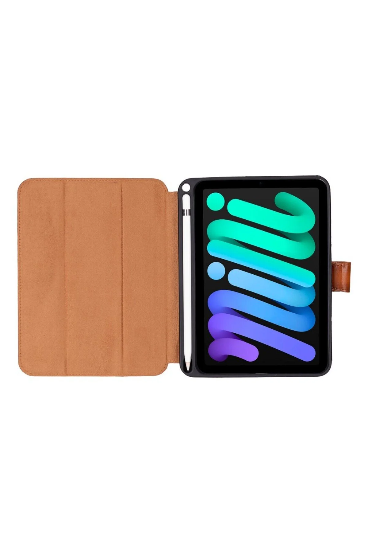 کاور تبلت APPLE IPAD MINI A17 PRO سازگار با قاب چرمی 8.3 اینچی SHADOWED TAN Plm