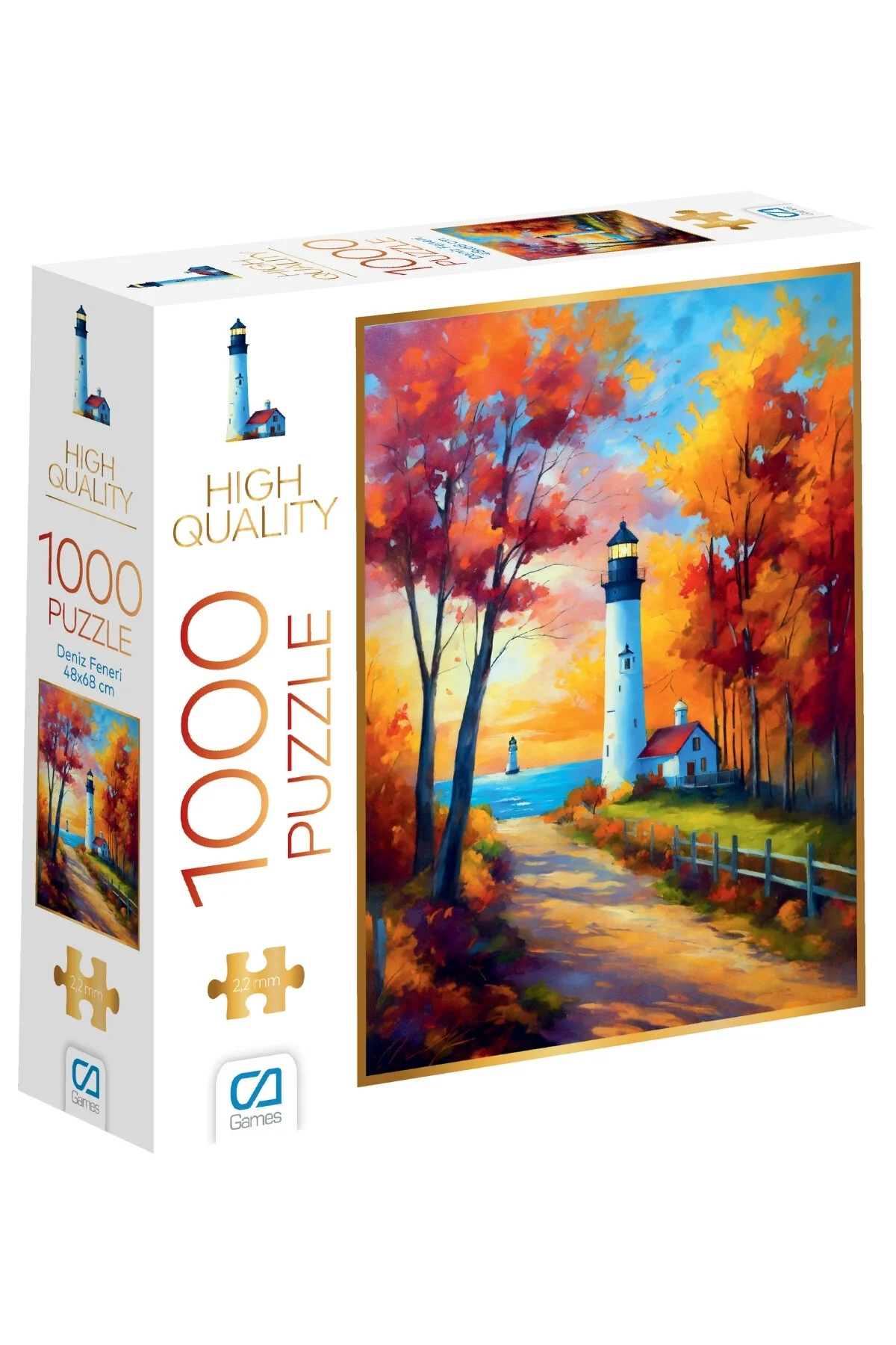 پازل LIGHTHOUSE 1000 PIECES 2,2MM ضخامت 48X68CM سری اره منبت کاری مویی سرگرمی حرفه ای از ترکیه CA Games