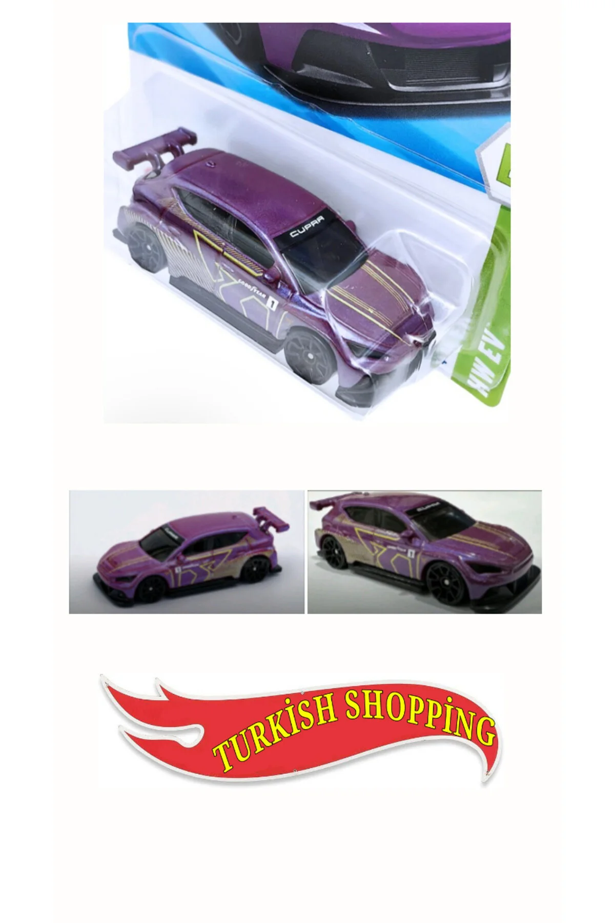 ماشین اسباب بازی 2025 مورد 1:64 مقیاس CUPRA E RACER هات ویلز اورجینال HOT WHEELS