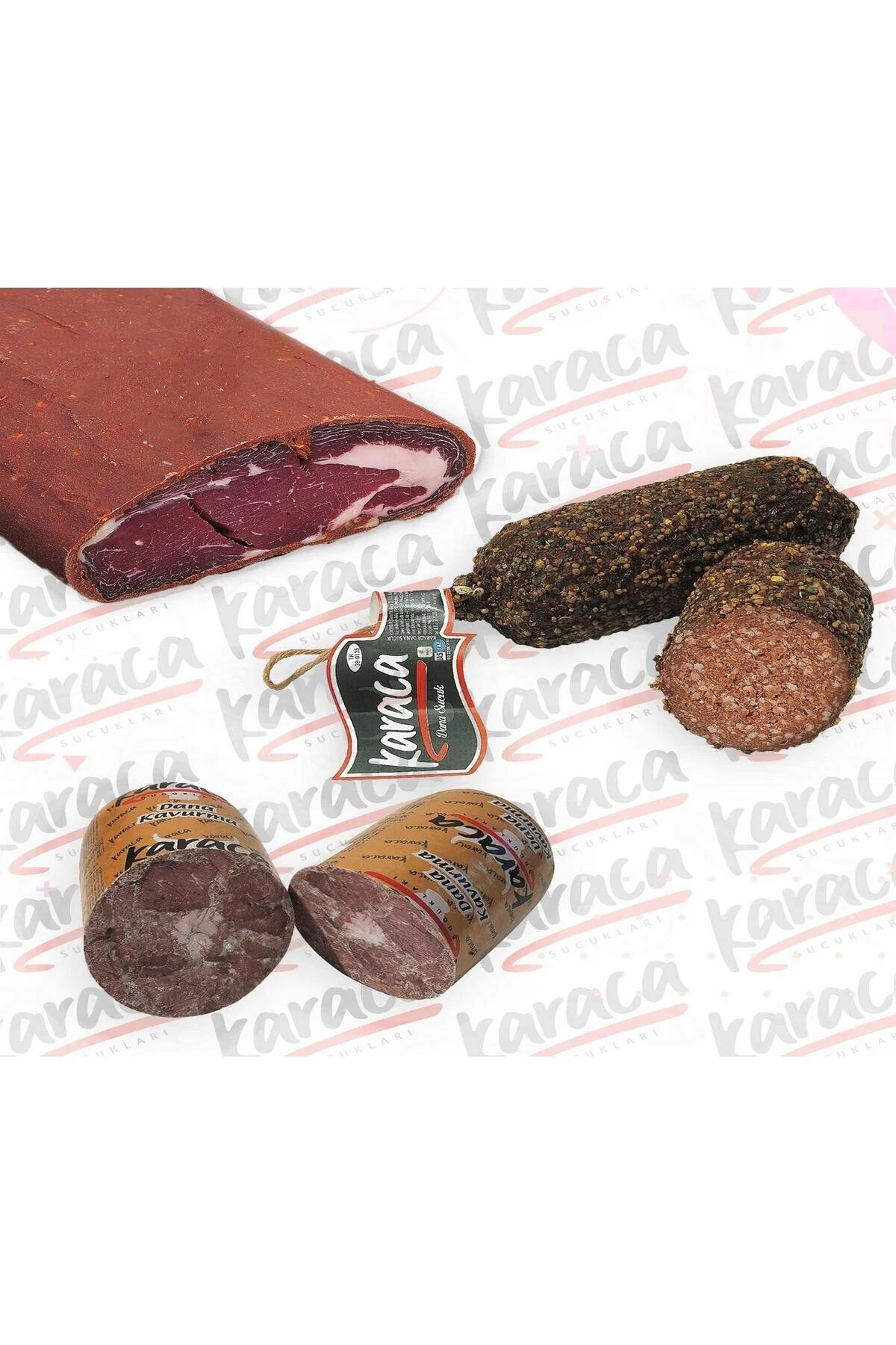 سوجوک سوسیس عثمانی 750 گرم بیکن تنباکو بدون حصار بلوک گوشت گاو برشته کاراجا Karaca