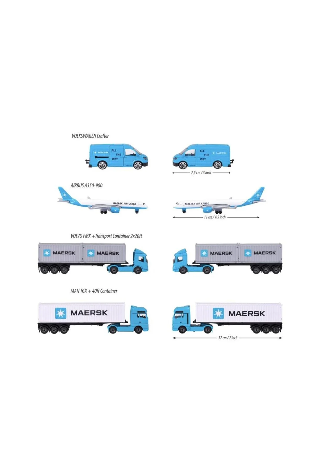 ماشین اسباب بازی ابزارهای حمل و نقل MAERSK MAN TGX 40FT CONTAINER 212057289 2 Majorette