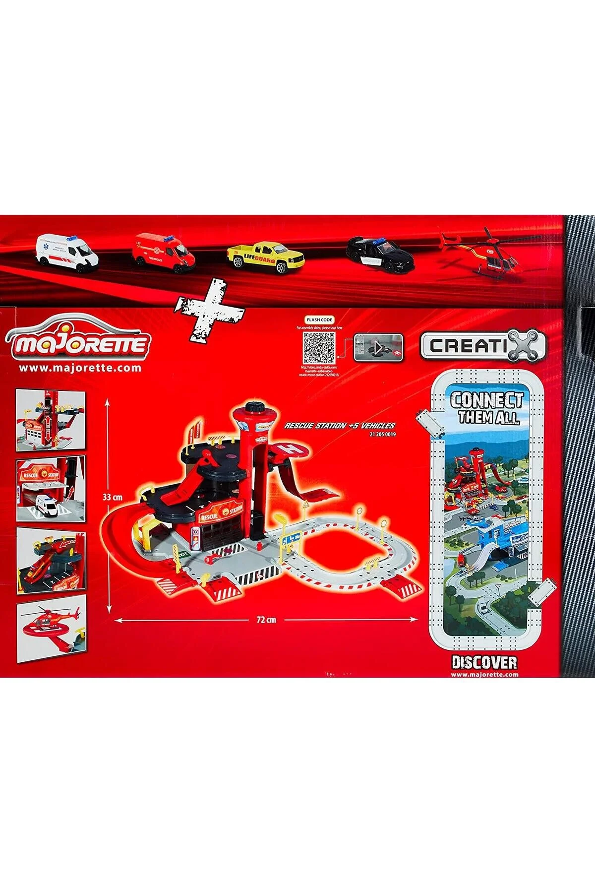 ماشین اسباب بازی CREATIX RECOVERY TASK STATION 5 METAL DIE CAST مجموعه با وسیله نقلیه 212050019 Majorette
