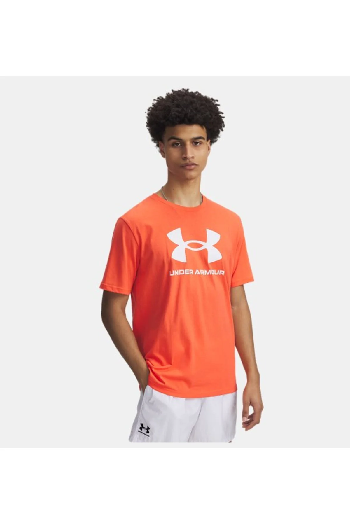 تی شرت نارنجی مردانه ورزشی آرم آستین کوتاه در UA 847 Under Armour