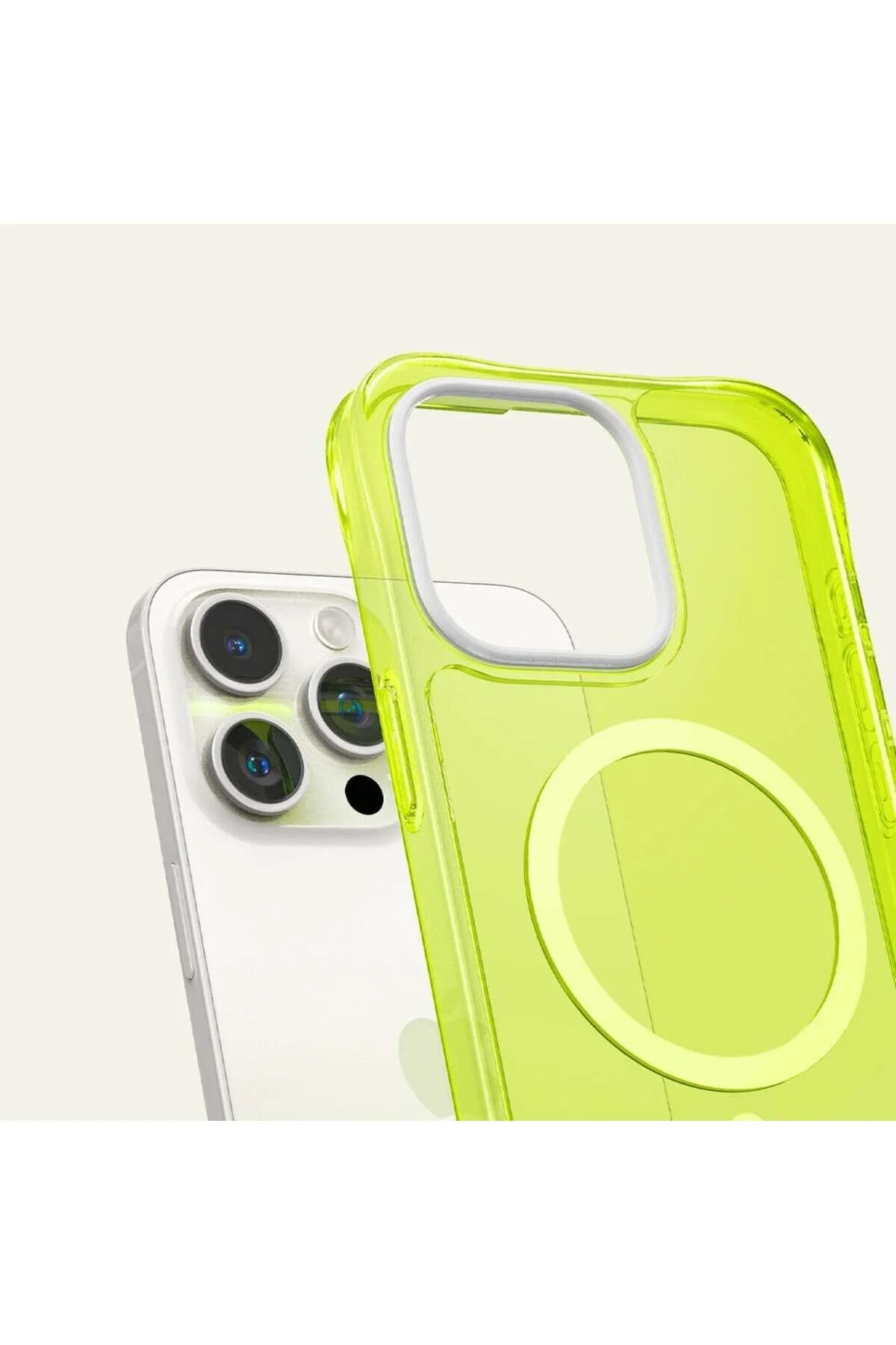 کاور و قاب CIEL BY IPHONE 15 PRO MAX CASE ULTRA SHEER MAG LIME با MAGSAFE Spigen