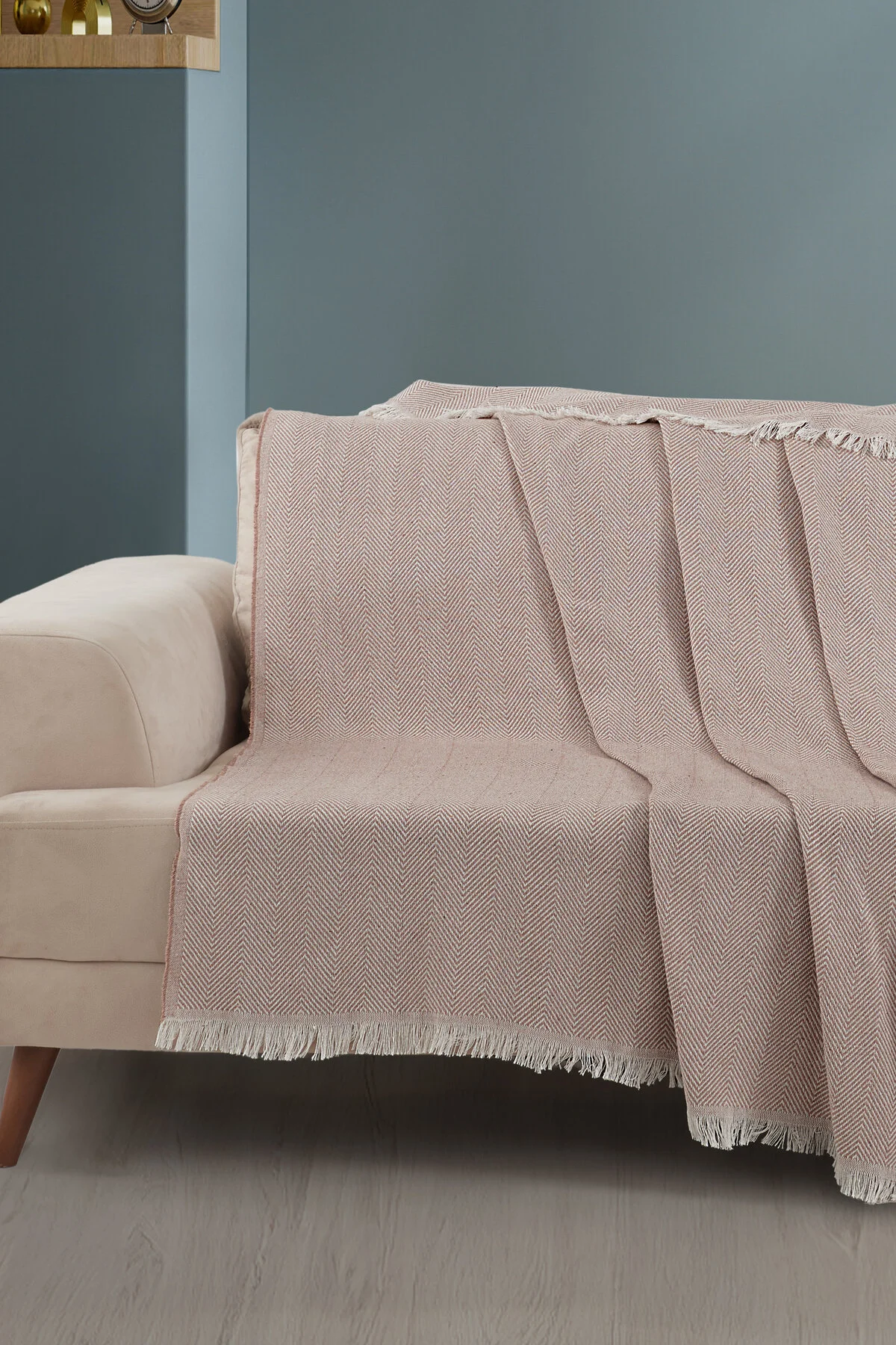 روکش مبل ECO SEAT پوشش 100 ٪ پنبه | شال صندلی 180X210 بژ LADYNİL