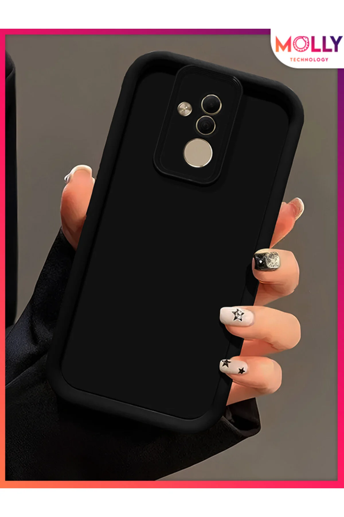 کاور و قاب سیلیکونی تابه ضخیم مشکی برای HUAWEI MATE 20 Molly