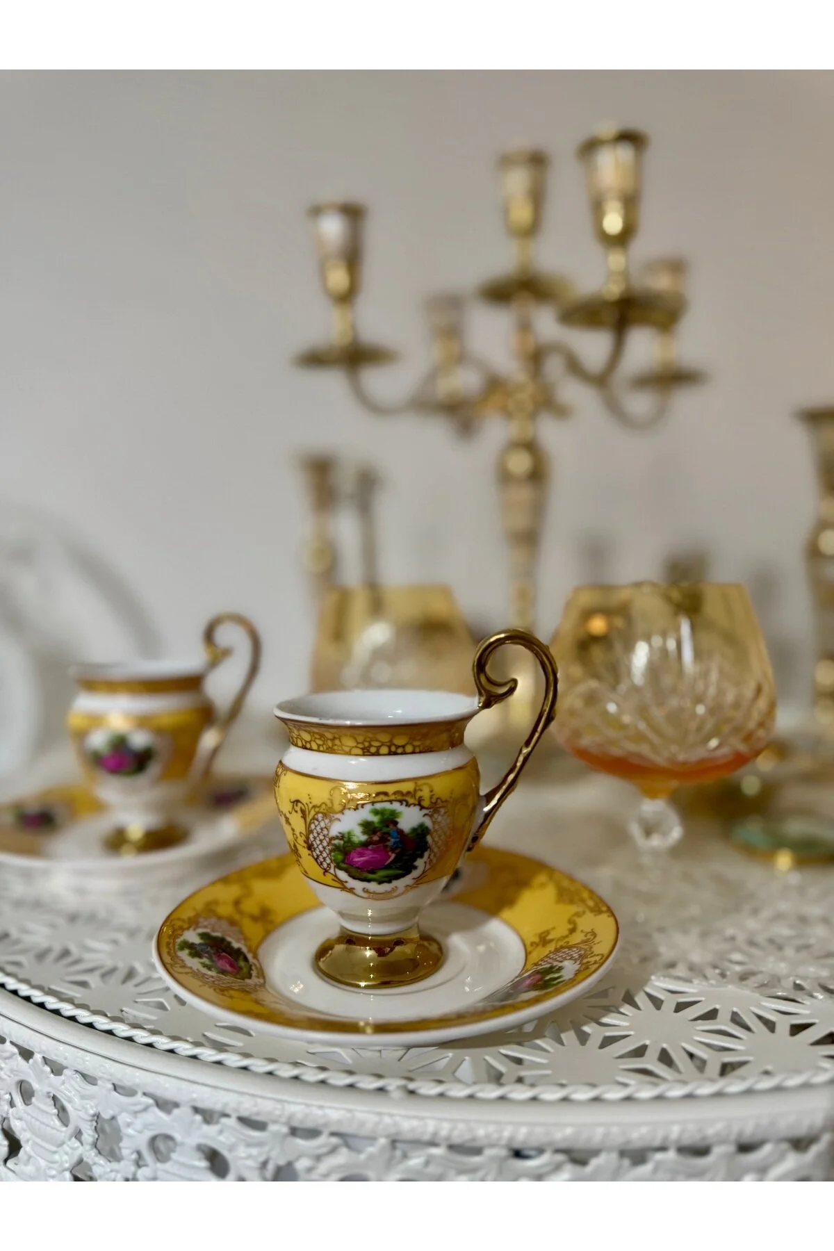 فنجان قهوه ESTERHOMEDECOR 2 و کریستال 2S hediye