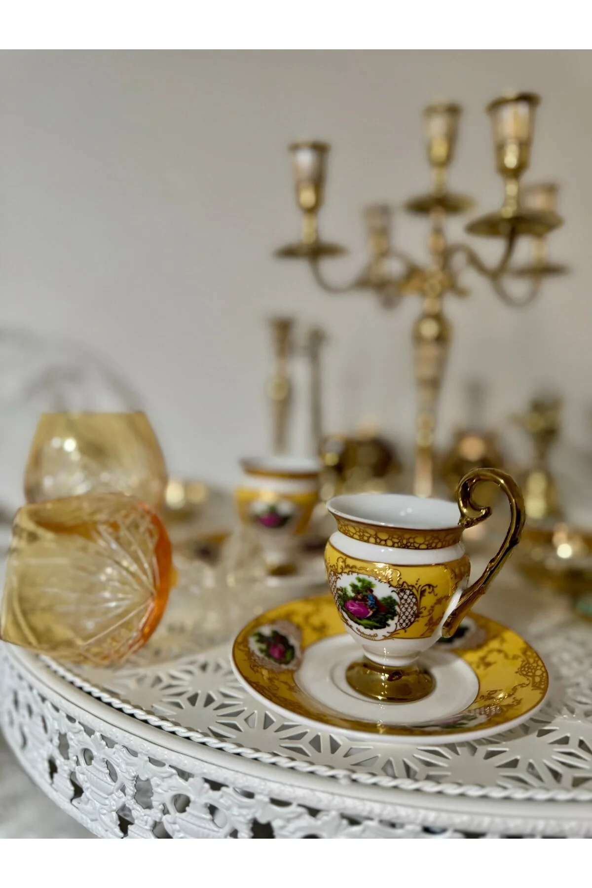 فنجان قهوه ESTERHOMEDECOR 2 و کریستال 2S hediye