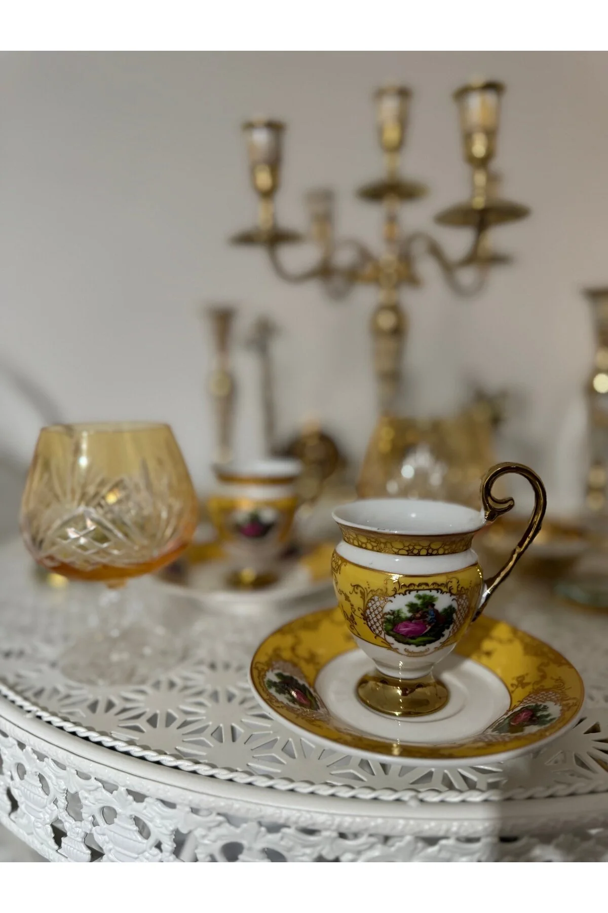 فنجان قهوه ESTERHOMEDECOR 2 و کریستال 2S hediye