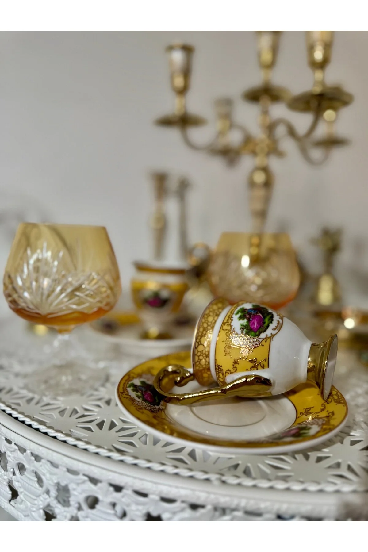 فنجان قهوه ESTERHOMEDECOR 2 و کریستال 2S hediye