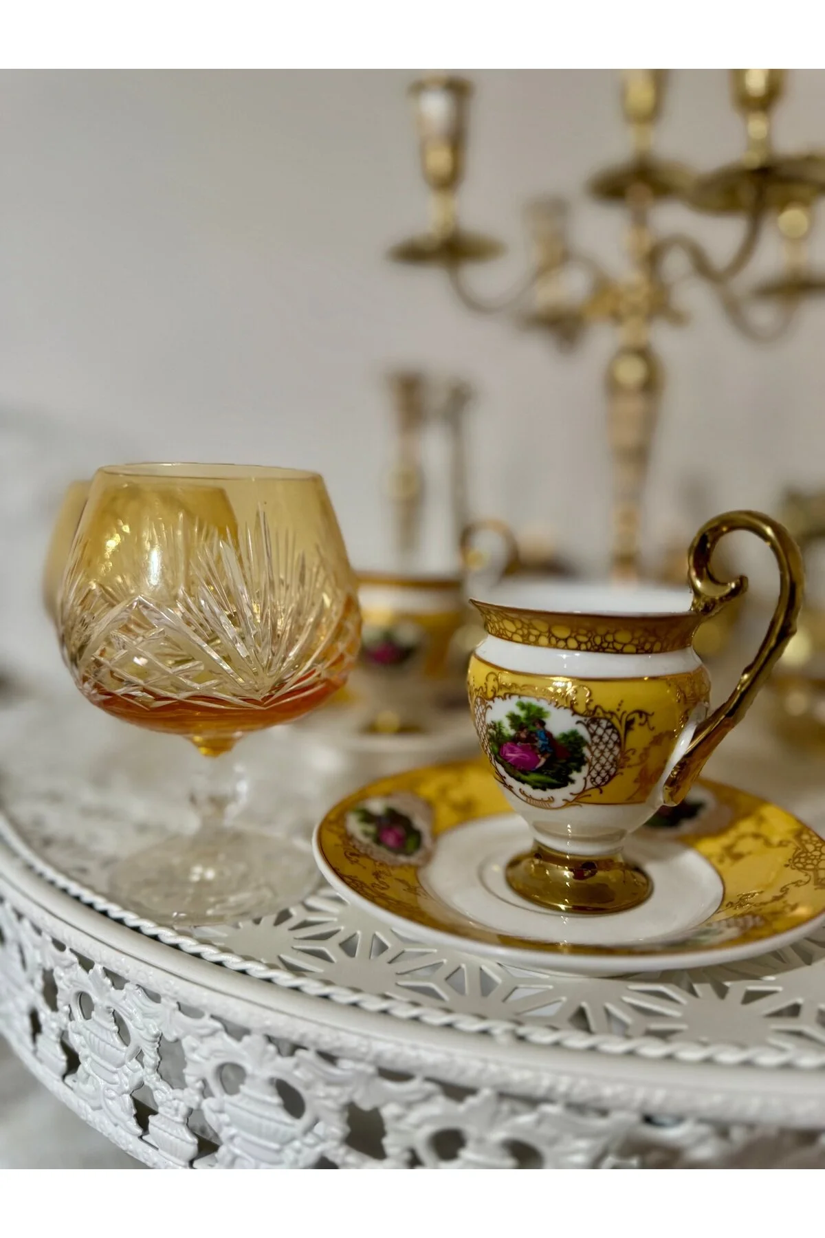 فنجان قهوه ESTERHOMEDECOR 2 و کریستال 2S hediye
