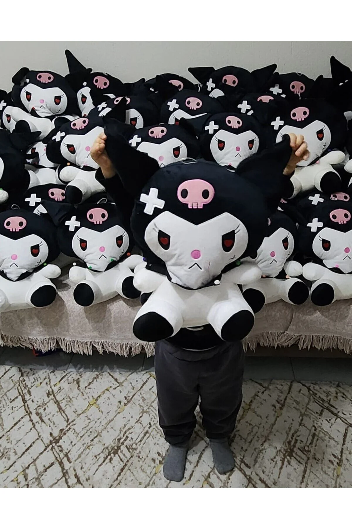 اسباب بازی های پشمی مخمل دار KAWAII SANRIO SAKURA KUROMI 50 سانتی متری دوست خوابیده من Ailenizin Oyuncakçısı