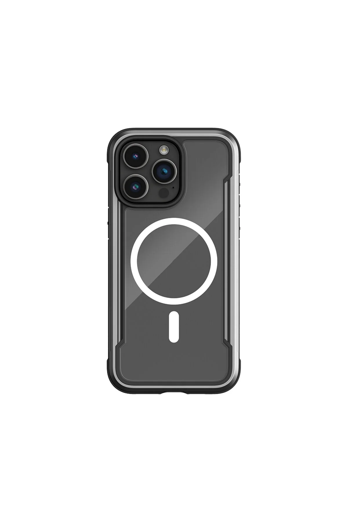 کاور و قاب سازگار IPHONE 15 PRO MAX MAGSAFE AIRBAG سری RAPTIC SHIELD پوشش سطح پشت شفاف مشکی Raptic