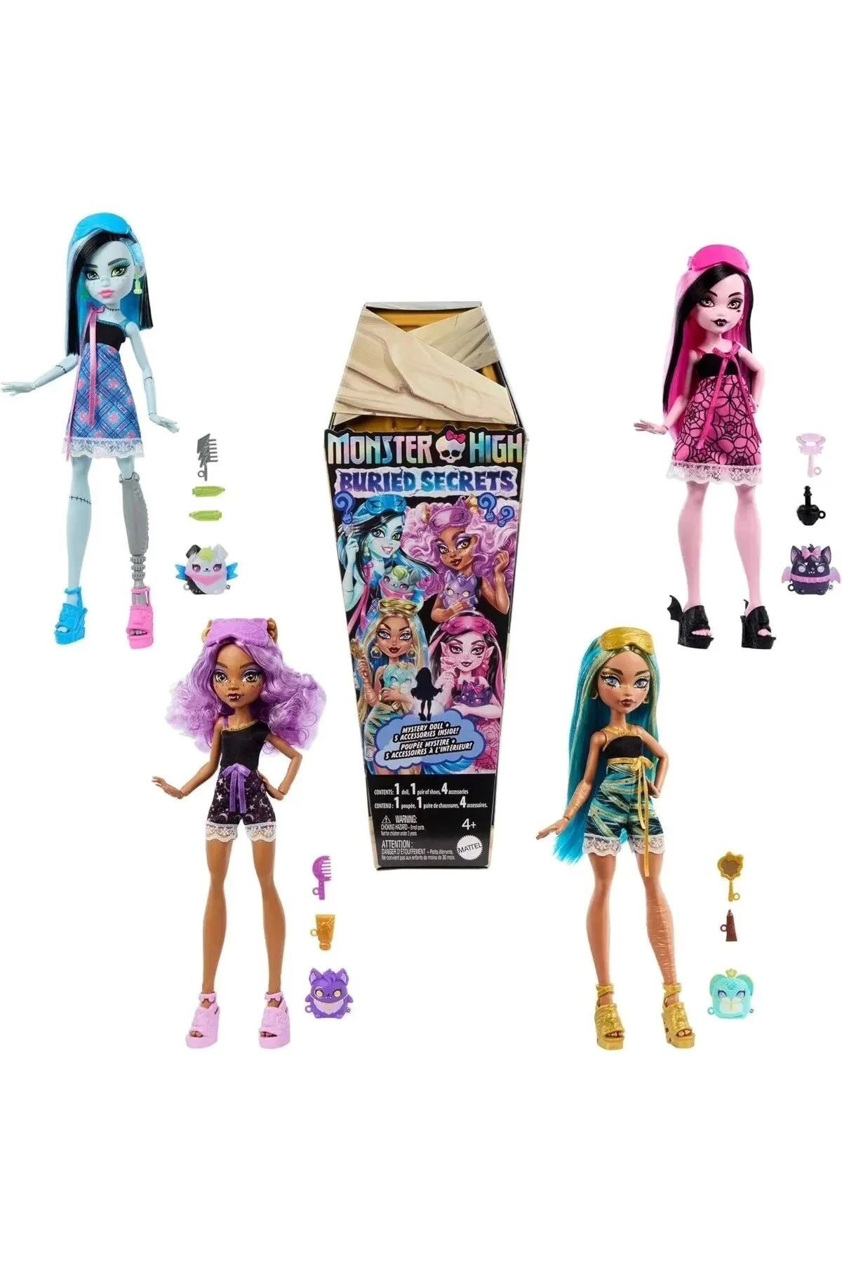 اسباب بازی های فیگور شخصیت پسرانه و دخترانه بچگانه اسرار دفن شده نوزادان لوازم جانبی HYV64 MONSTER HIGH