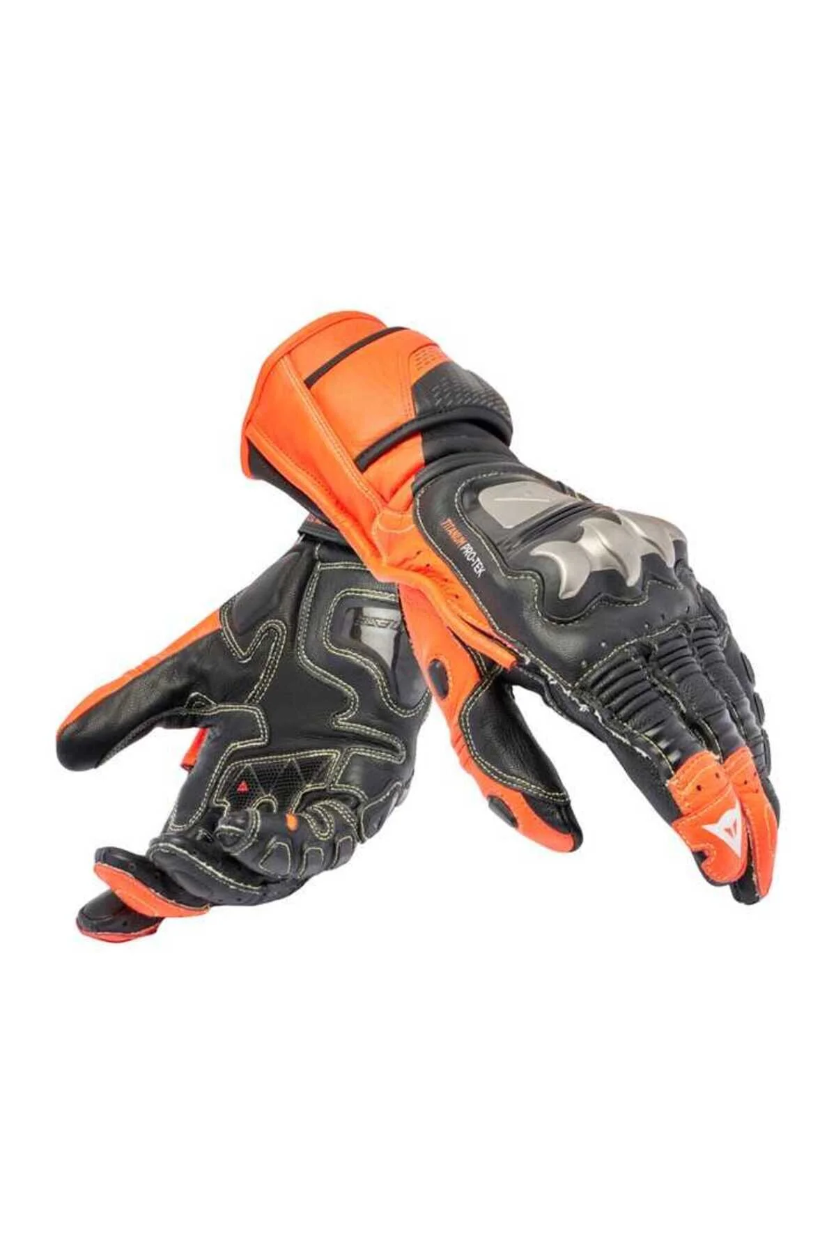 دستکش موتورسیکلت مردانه و زنانه ELD FULL METAL 7 GOVES BLACK RED FLUO Dainese