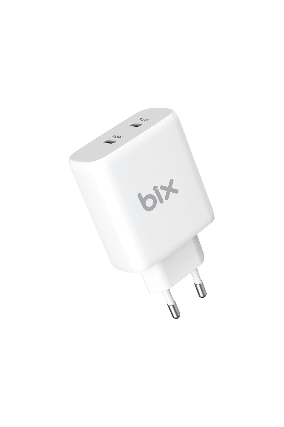 شارژر 50W USB C DOUBLE PORT ADAPTER IPHONE ANDROID و IPAD سازگار با TYPE CHARGER Bix