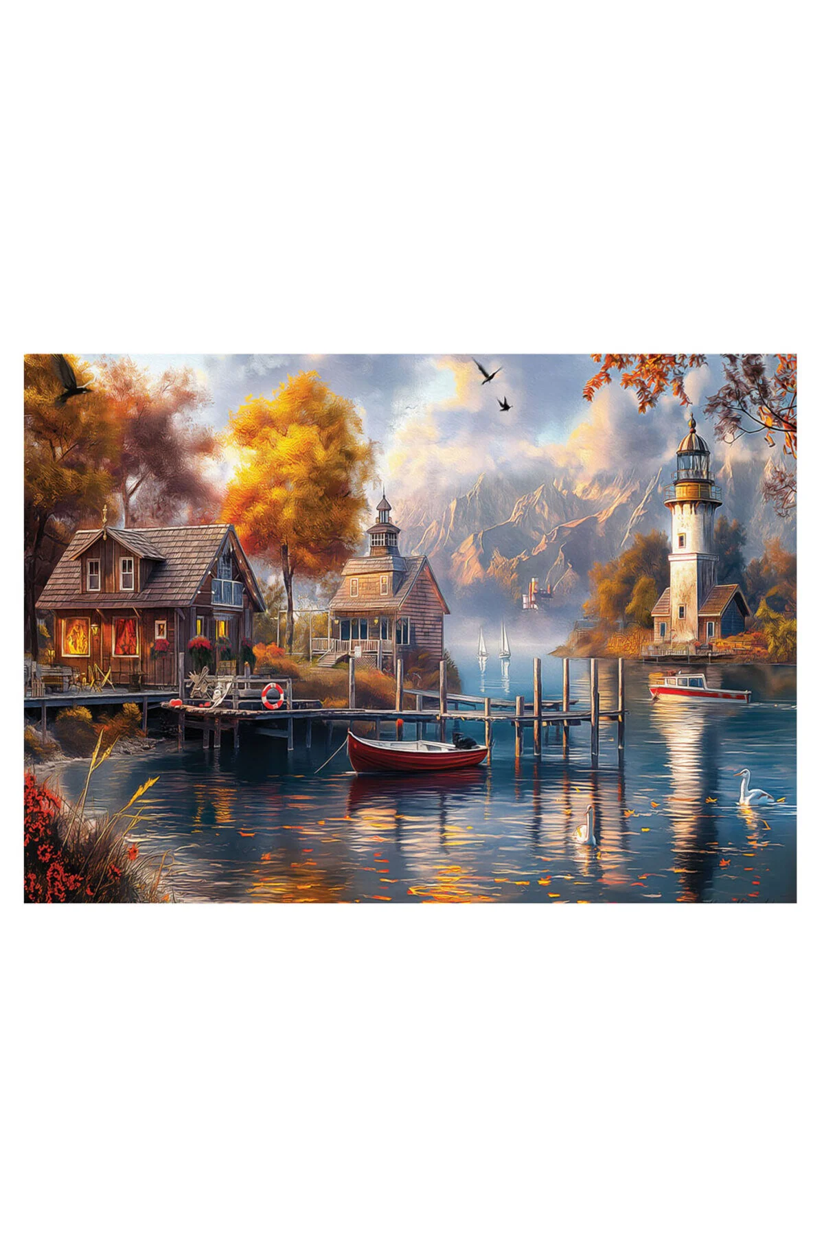 پازل 1500 قطعه پاییز در دریاچه 4581 Anatolian Puzzle