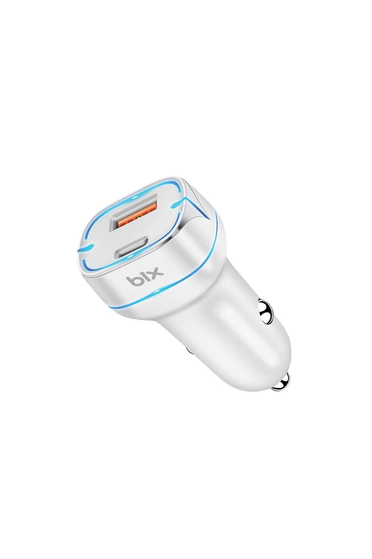 شارژر BX 36W QC 3.0 USB PD وسیله نقلیه آداپتور سریع شارژ سفید Bix
