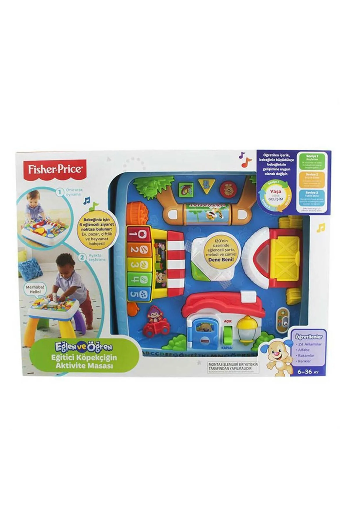 میز بازی و فعالیت نارنجی سگهای آموزشی اورجینال Fisher Price