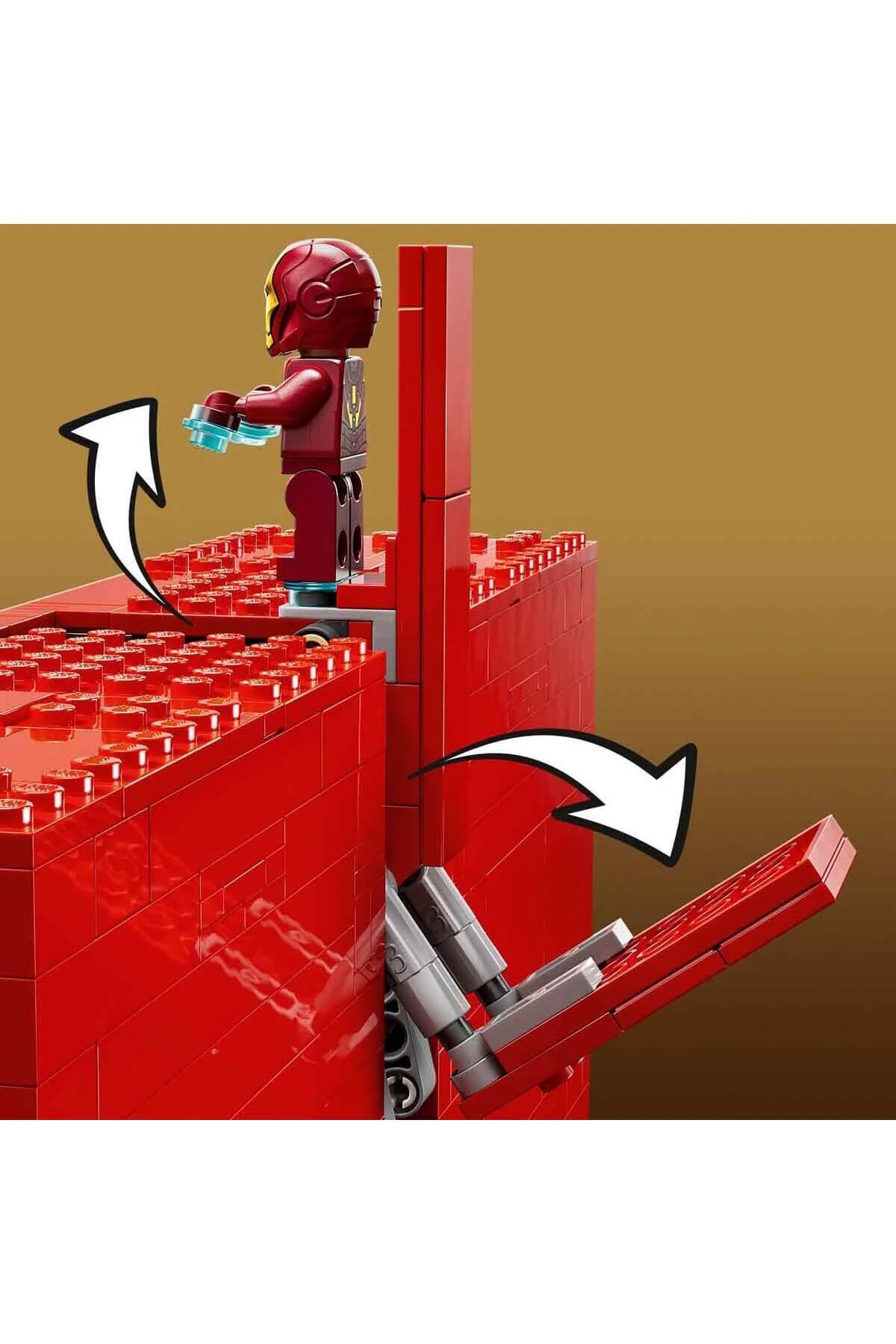 لگو و اسباب بازی های ساخت محور MARVEL: MARVEL LOGO AND MINIFIGURES 76313 شخصیت AVENGERS برای عاشقان سوپر قهرمان اورجینال LEGO