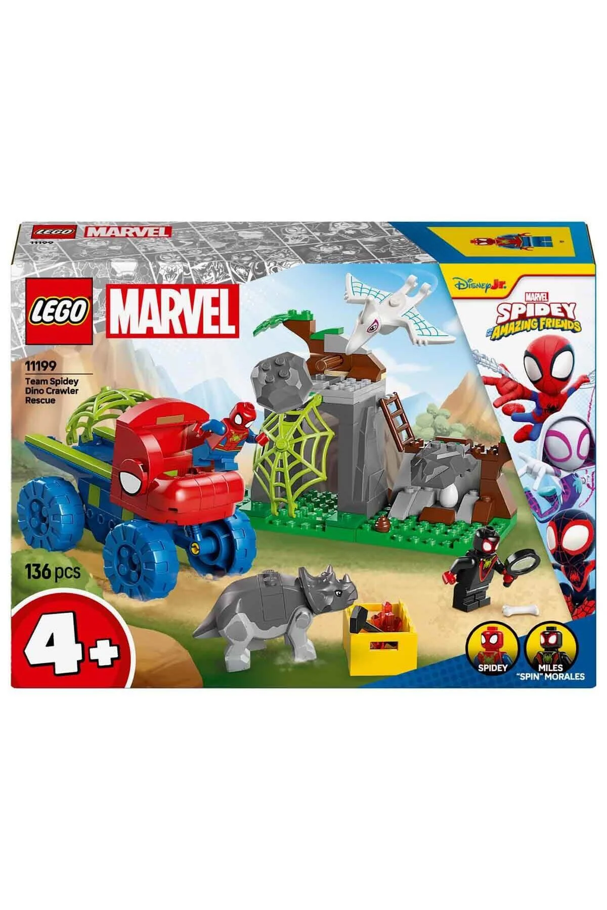 لگو و اسباب بازی های ساخت محور MARVEL SPIDEY دوستان باورنکردنی آن TEAM DINOSAUR RESCUE 11199 4 YA� LEGO