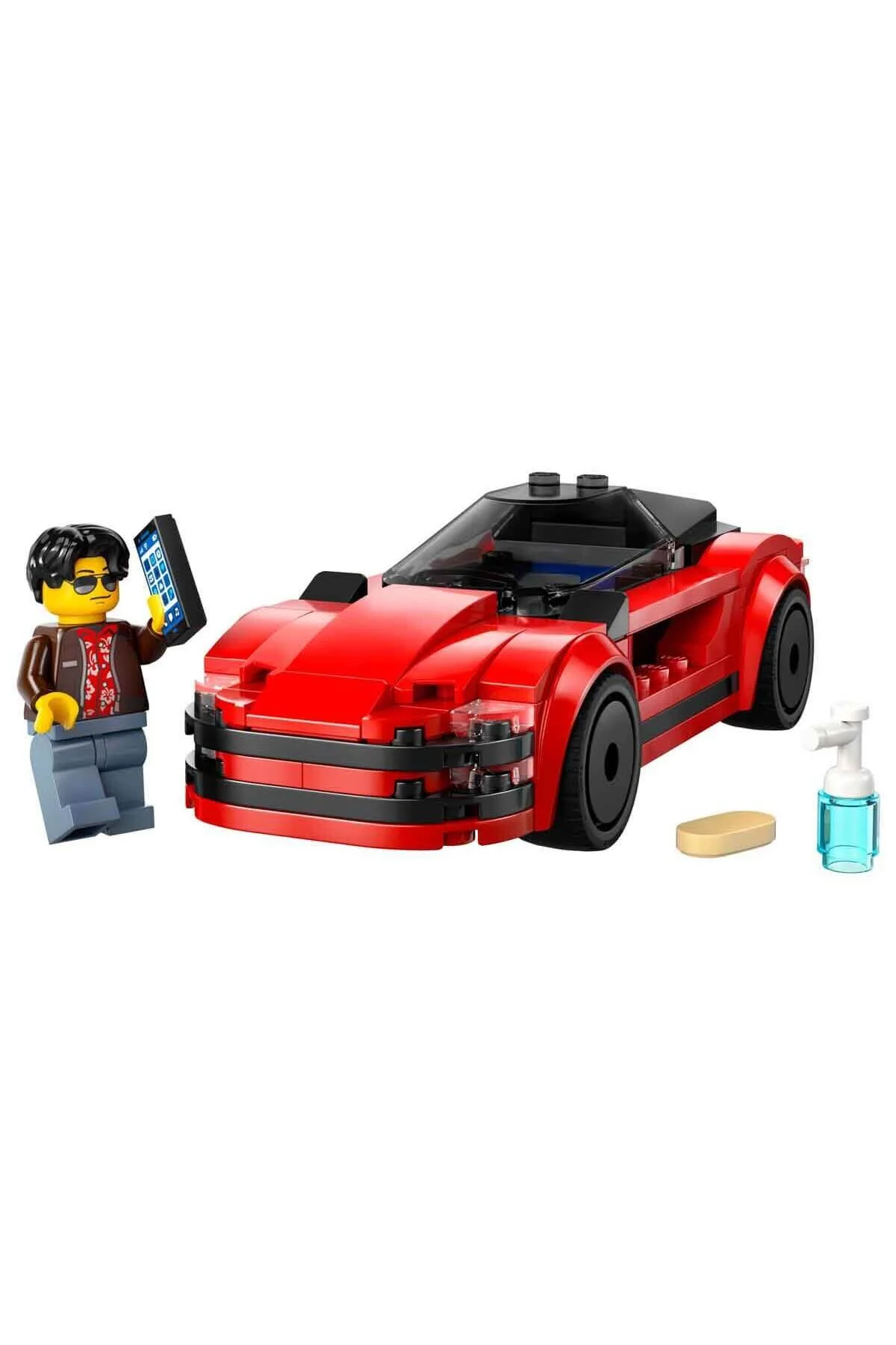 لگو و اسباب بازی های ساخت محور دخترانه پسرانه بچگانه CITY RED SPORTS CAR 60448 تولید خلاق برای کودکان 5 سال بالاتر LEGO