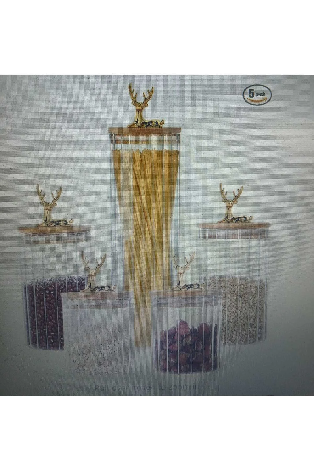 شیشه جار 9X20 سانتی متر 2 قطعه ذخیره سازی گوزن رنگین کمان Yenigeldi
