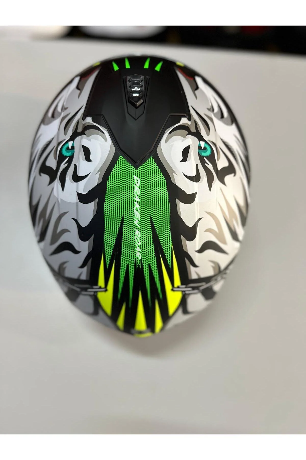 کلاه کاسکت موتورسیکلت سفید ایمنی DRAKEN S ROAR B3 MATTE FLUO YELLOW Axxis