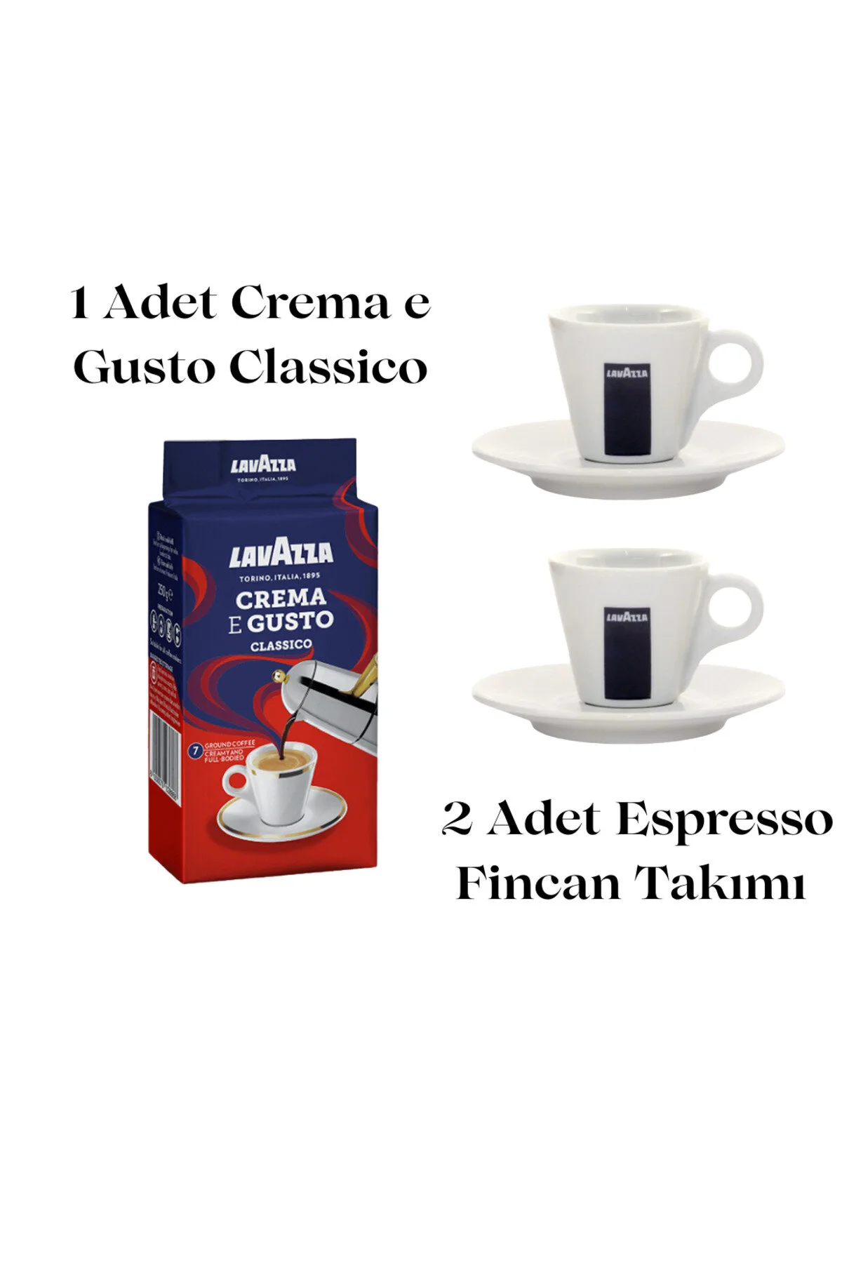 فنجان قهوه بسته کادویی ست فیلتر و لاوازا CREMA E GUSTO 250 گرمی لاواتزا LavAzza