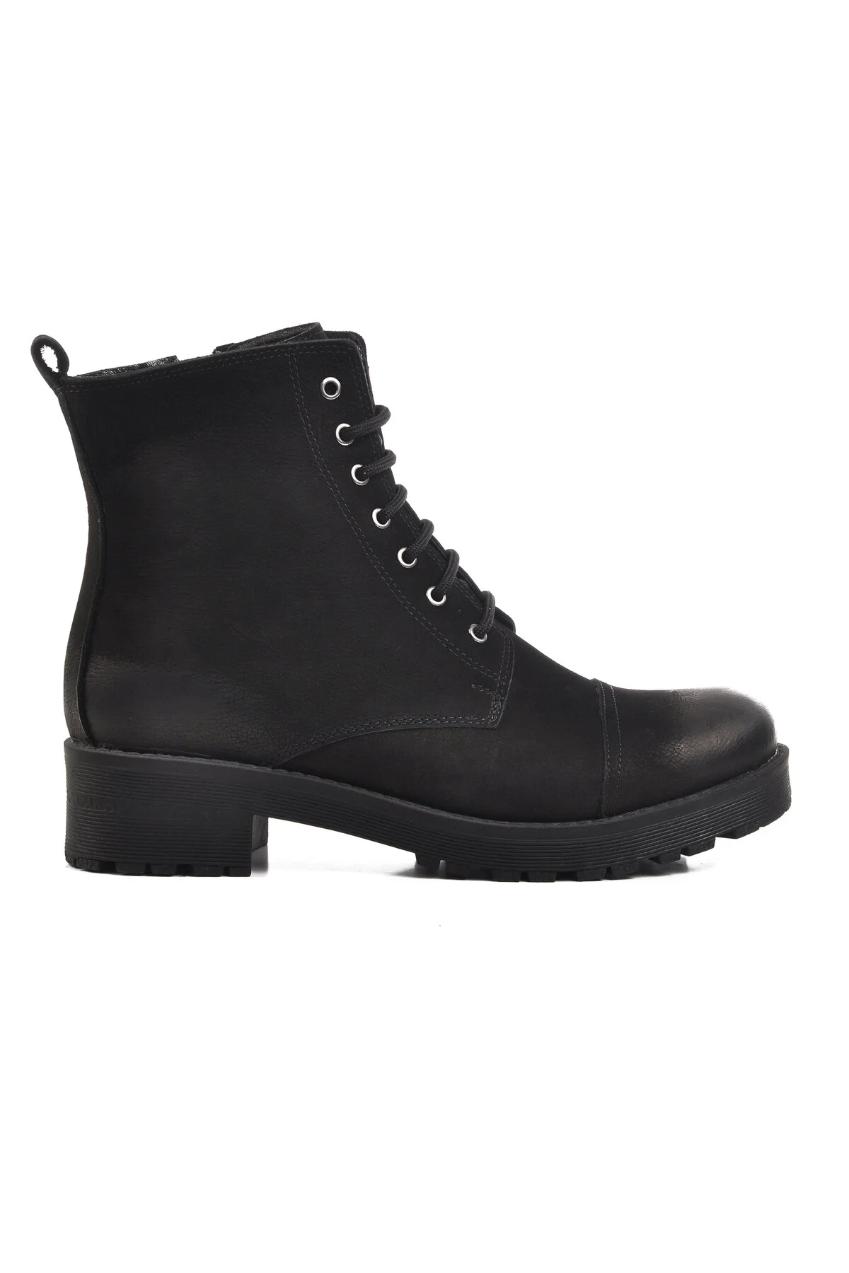 چکمه و بوت های زنانه چرم اصل مشکی NUBUCK AYAKMOD