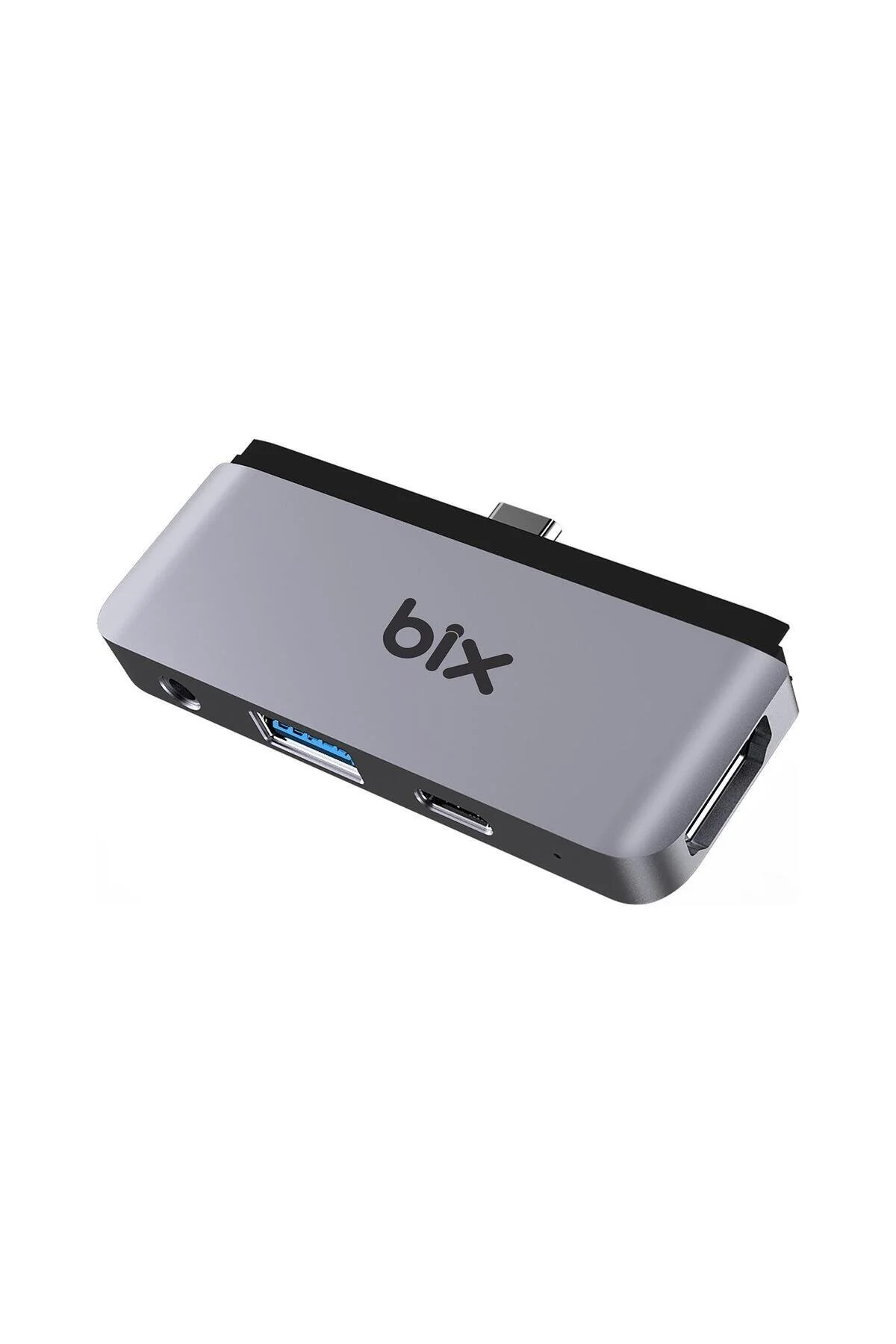 کابل و مبدل 4K TYPE C THUNDERBOLT 3.0 CONVERTER HUB MACBOOK USB 3.5MM AUX Bix